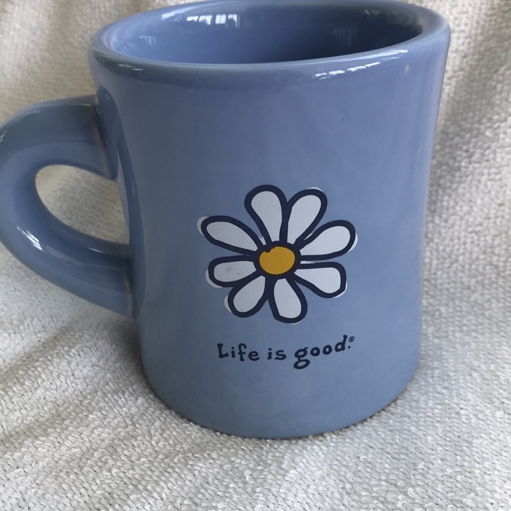Life is Good Daisy Blue Mug Do What You Like